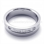 Diamonds Silvery Titanium Ring 19275