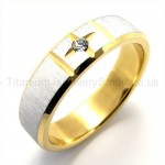 Golden Cross Titanium Ring 19277