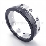 Hollowed Black Titanium Ring  19279