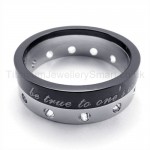 Hollowed Black Titanium Ring  19279