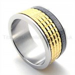 Anaglyph Golden Titanium Ring  19292