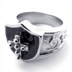 Shield Cross Titanium Ring 19296