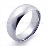 Silvery Pure Titanium Ring 19385