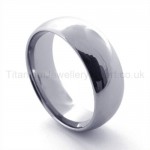 Silvery Pure Titanium Ring 19385