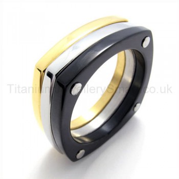 Three Colored Titanium Ring 19421