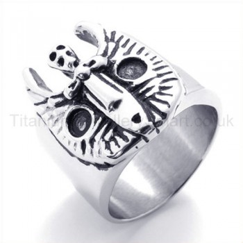 Classical mask Titanium Ring 19588