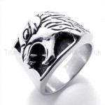 Classical Leopard Head Titanium Ring 19589