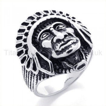 Pharaoh's Head Titanium Ring 19591