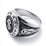 Classical Dollar Symbol Titanium Ring 19624