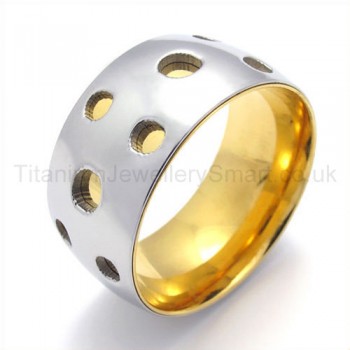 Circular Holes Titanium Ring 19773