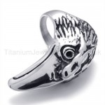 Classical Hawk Head Titanium Ring 19846