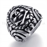 Classical Skulls Titanium Ring 19848