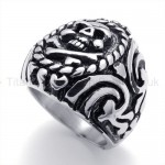 Classical Skulls Titanium Ring 19848