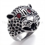 Leopard Head Titanium Ring 19850