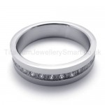 Diamonds Silvery Titanium Ring 19942