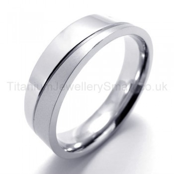 Silvery Pure Titanium Ring 19989