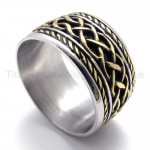 Alternating Texture Titanium Ring 20006