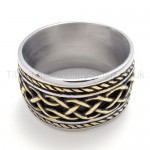 Alternating Texture Titanium Ring 20006