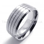 Silvery Pure Titanium Ring 20007