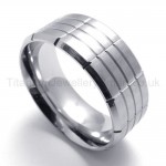 Silvery Pure Titanium Ring 20007