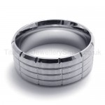 Silvery Pure Titanium Ring 20007