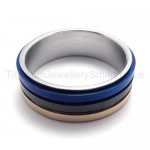 Three Colored Rotatable Titanium Ring 20008