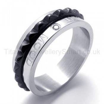 Black Gear Titanium Ring 20009