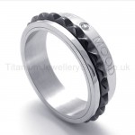 Black Gear Titanium Ring 20009