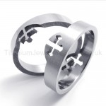 Detachable Cross Titanium Ring 20010