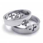 Detachable Cross Titanium Ring 20010