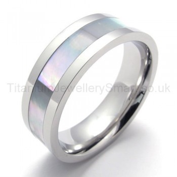 Silvery Titanium Ring 20014