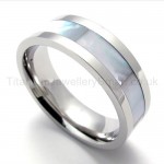 Silvery Titanium Ring 20014