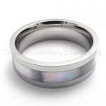 Silvery Titanium Ring 20014