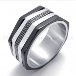 Polygonous Titanium Ring 20084