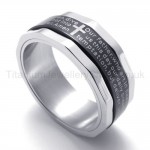 Black Cross Titanium Ring 20085