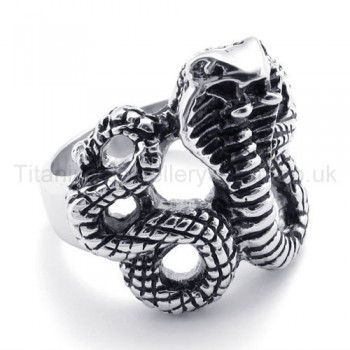 Classical Elapid Titanium Ring 20129