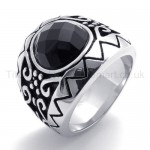 Black Zircon Titanium Ring 20140