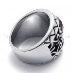 Black Zircon Titanium Ring 20140