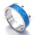 Blue Diamond Titanium Ring 20141