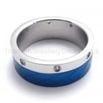 Blue Diamond Titanium Ring 20141