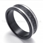 Grooves Texture Titanium Ring 20142