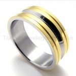 Fashionable Golden Titanium Ring 20166