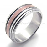 Silvery Titanium Ring 20176