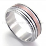 Silvery Titanium Ring 20176