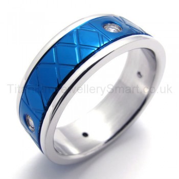 Blue Titanium Ring 20178