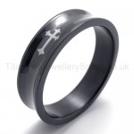 Black Cross Titanium Ring 20180