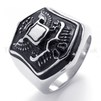 Classical Shield Titanium Ring 20204