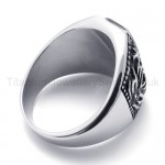 Secretive Texture Titanium Ring 20205