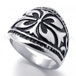 Classical Four-leaf Clover Titanium Ring 20209