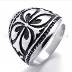 Classical Four-leaf Clover Titanium Ring 20209